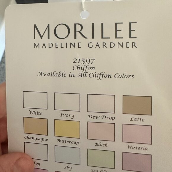 NWT MADELINE GARDNER MORILEE NAVY CHIFFON DRESS - SIZE 4 (STYLE 21597) - Picture 9 of 10